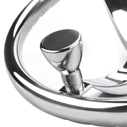 Volante em aço Inox com knob - Naval Soluções 